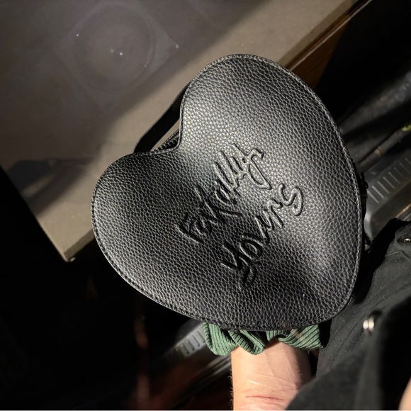 Black Heart-Shaped Pouch